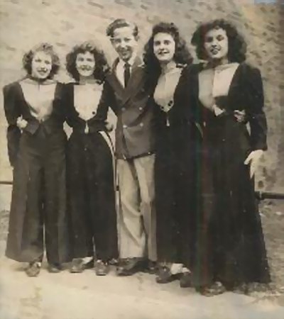 Ramona Theatre - Dave Nadeau With The Ramona Usherettes In The Late 1940S (newer photo)